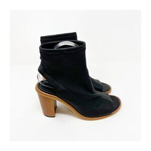 Free People Silent D Paloma Heel Shoe Womens Open Toe Black US 7.5